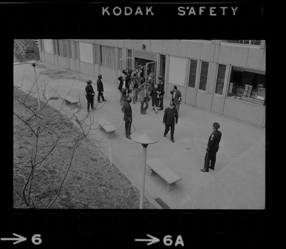 Police in riot gear, watch group leave Sherman Student Union