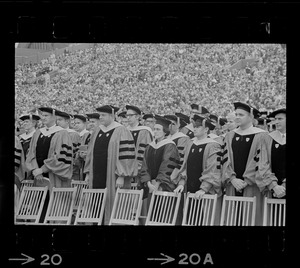 Faculty at Boston University commencement