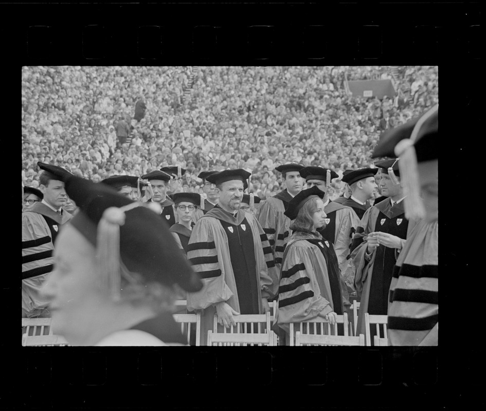 Faculty at Boston University commencement