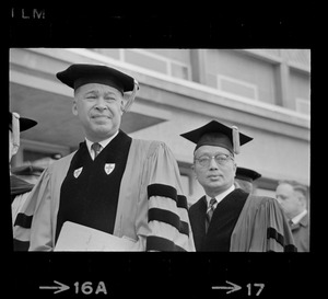 Senator Edward W. Brooke and U.N. Secretary General U Thant at Boston University commencement
