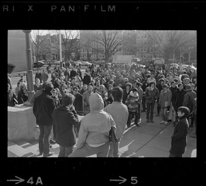 Crowd of Boston University students