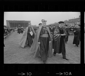 Richard Cardinal Cushing and Boston College President W. Sevey Joyce at Boston College commencement exercises