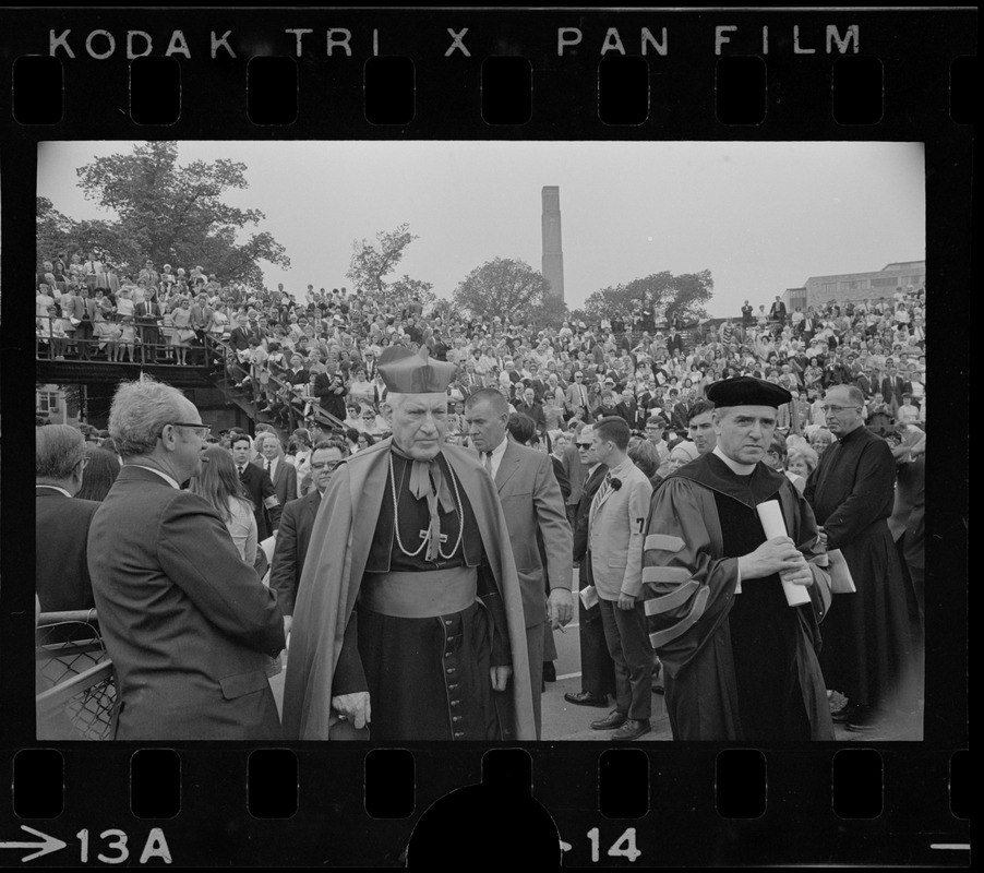 Richard Cardinal Cushing And Boston College President W Sevey Joyce At Boston College 