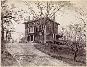 Houses: Unidentified stone house in Jamaica Plain or Dedham