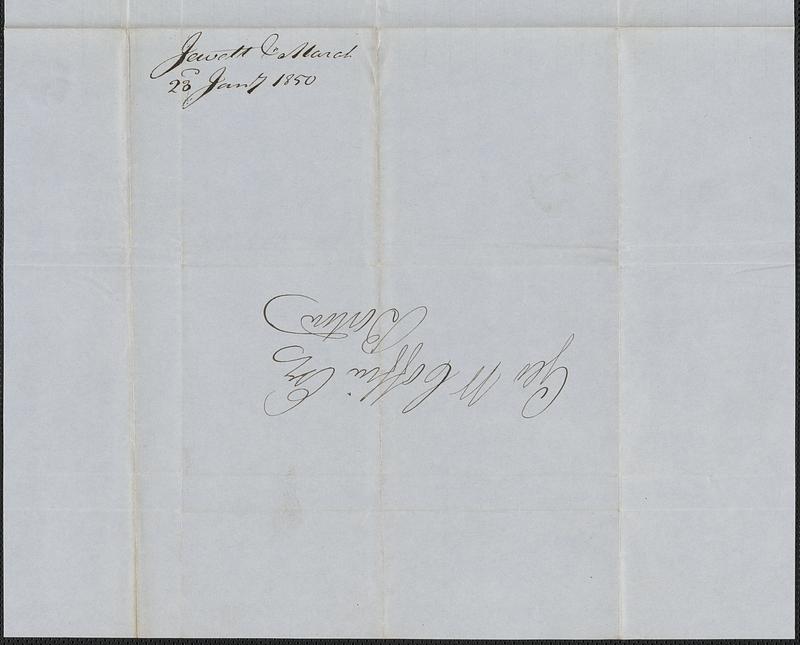 Jewett and March to Coffin, 23 January 1850 Digital Commonwealth