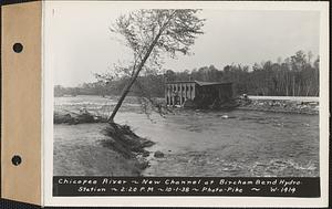 Chicopee River, new channel at Bircham Bend hydroelectric station, Springfield, Mass., 2:20 PM, Oct. 1, 1938
