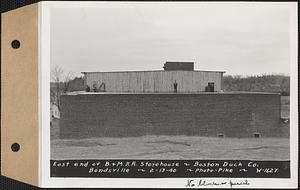 East end of Boston and Maine Railroad storehouse, Boston Duck Co., Bondsville, Palmer, Mass., Feb. 13, 1940