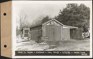 Mary I. Beyea, garage, Rutland, Mass., Feb. 25, 1944