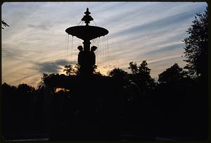 Brewer Fountain at sunset, Boston Common