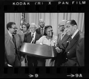 Elma Lewis at City Hall ceremony honoring black artists, Boston