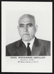 Sheik Mohammed Abdullah Kashmiri leader