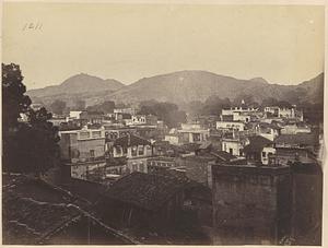 Gaya, India, from the bank of the Falgu River looking west