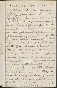 Letter from Zadoc Long to Persis and Percival Bartlett, September 12, 1866