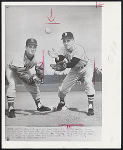 Who'll Get The Job?--The Boston Red Sox have two good men for the second base position this season. Battling for the job are veteran Don Buddin, left, and rookie Tom Schilling, who played with the Minneapolis AA club last year.