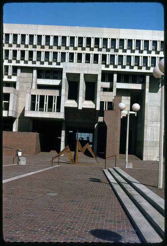 Outdoor artwork, Boston City Hall plaza Digital Commonwealth
