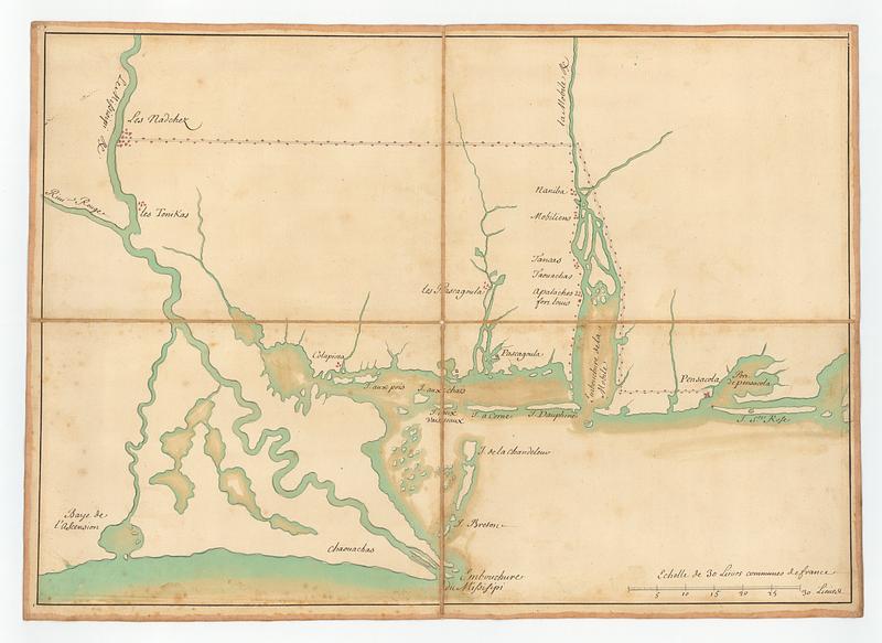 Map of the mouth of the Mississippi