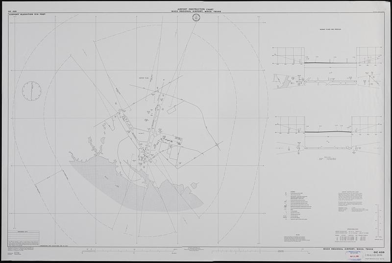 Airport obstruction chart, OC 439, Waco Regional Airport, Waco, Texas