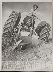 Only woman in national plowing contest