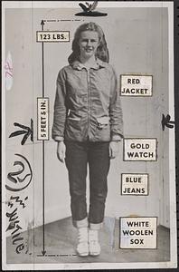 Description of Paula Welden, missing Bennington, Vt., college girl