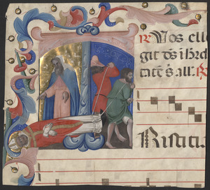 Cutting from a 14th-century antiphonal