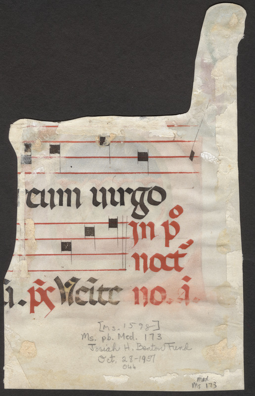 Cutting from a 15th-century antiphonal