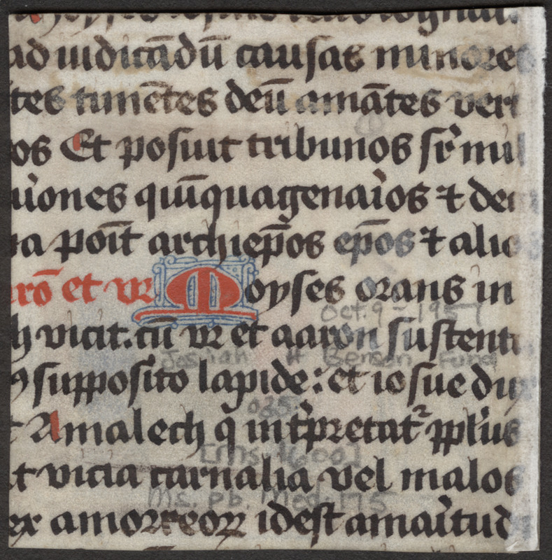 Cutting from a 15th-century Bible