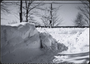 Foot of our driveway after blizzard of 1978
