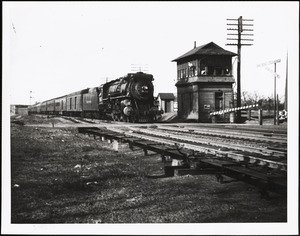 Sharon Heights tower with westbound train #183 passing