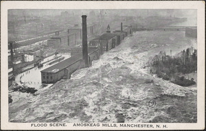 Flood scene, Amoskeag Mills, Manchester, N.H.