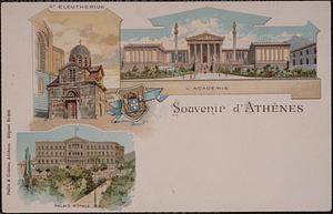 Souvenir d'Athènes, St. Eleutherius, l'academie, Palais Royale