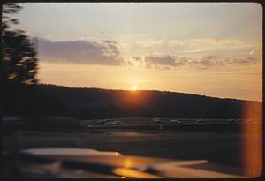 Sunset on the road to Maine