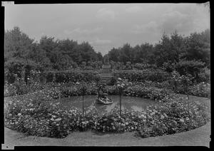 Rose garden at Mrs. Louis A. Frothingham, general view N. from garden house
