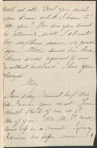 Letter from Mary W. Glover to John D. Long