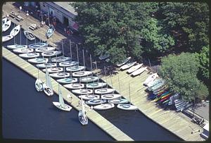 Boston, Charles River, Community Boating marina, aerial