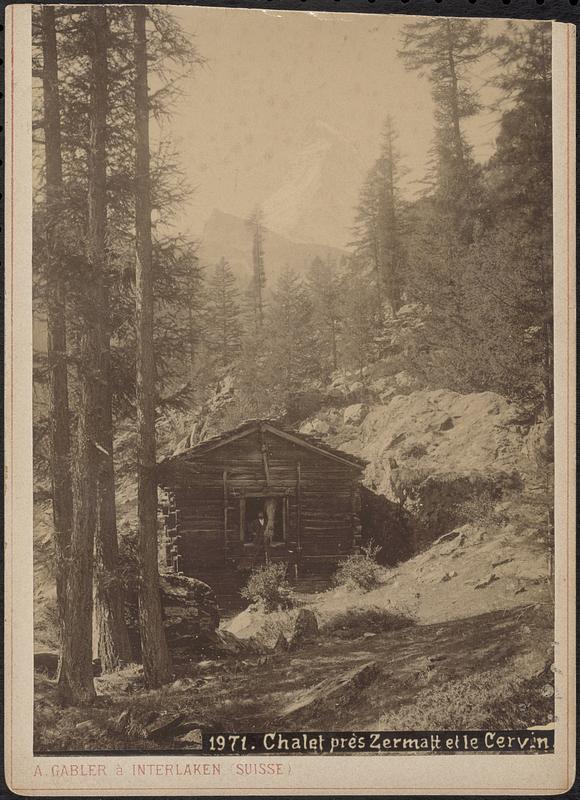 Chalet près Zermatt et le Cervin