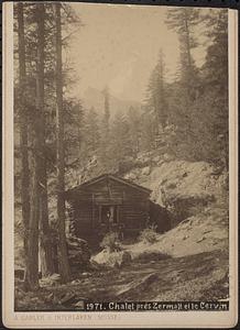 Chalet près Zermatt et le Cervin