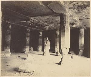 Interior of Buddhist Vihara, Cave VI, Ajanta