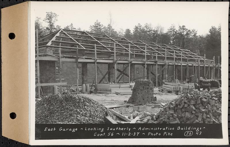 Contract No. 56, Administration Buildings, Main Dam, Belchertown, east
