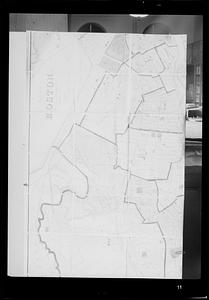 Copy negative of portion of 1870 map "Plan of Boston"