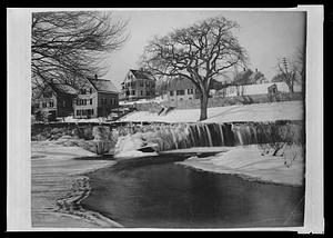 Charles River Dam, and Old Town Park, South Natick, in winter