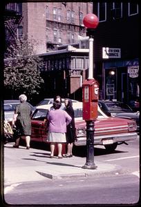 Fire alarm box on street corner, Boston