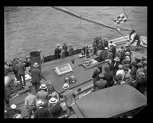 A group of people on a boat