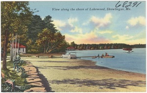 View along shore of Lakewood, Skowhegan, Me.