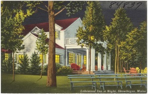 Lakewood Inn at night, Skowhegan, Maine