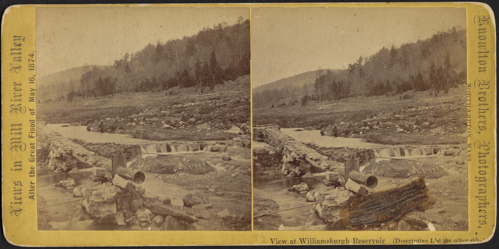 View of bed of Reservoir and waste gate--Williamsburg - Digital ...