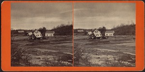 View showing the three houses and the flats, near site of Silk Mill--Skinnerville