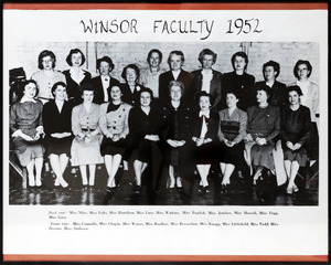 Winsor Faculty 1952