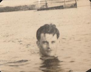 Arthur S. Graham swimming at Sandy Pond, West Yarmouth, Mass.
