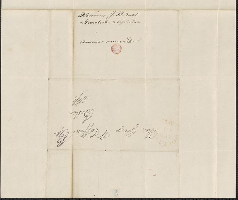 Thomas J. Hobart to George Coffin, 5 April 1842 - Digital Commonwealth