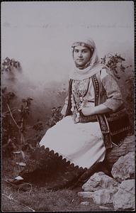 A woman in Greek traditional dress